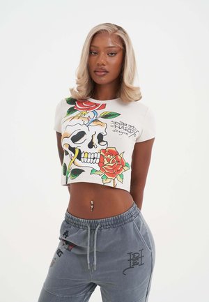 SKULL CLIMBING  - T-shirt med print - ecru