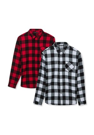 PACK 2 A QUADRI - Camicia - 1x Bianco, 1x Rosso