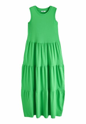 SLEEVELESS CREW NECK TIERED STANDARD - Maxi-jurk - light green
