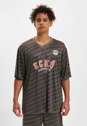 LOGO MANIA - T-shirt con stampa - anthra black