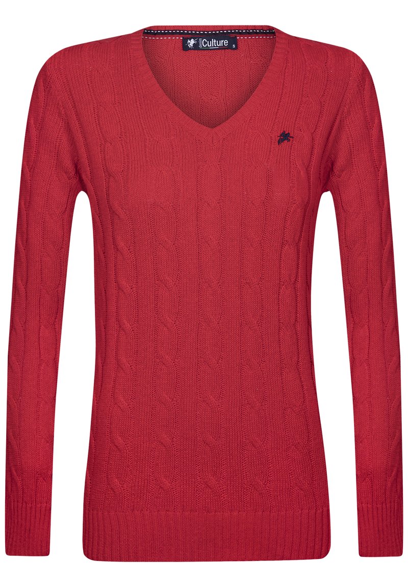 Damen Strickjacken | Denim Culture PERLA Strickpullover rot - IL17412 Damen Strickjacken | Denim Culture PERLA Strickpullover rot - IL17412