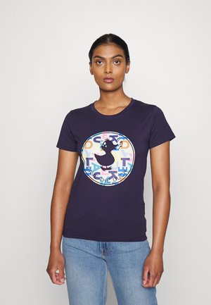 Print T-shirt - navy blue