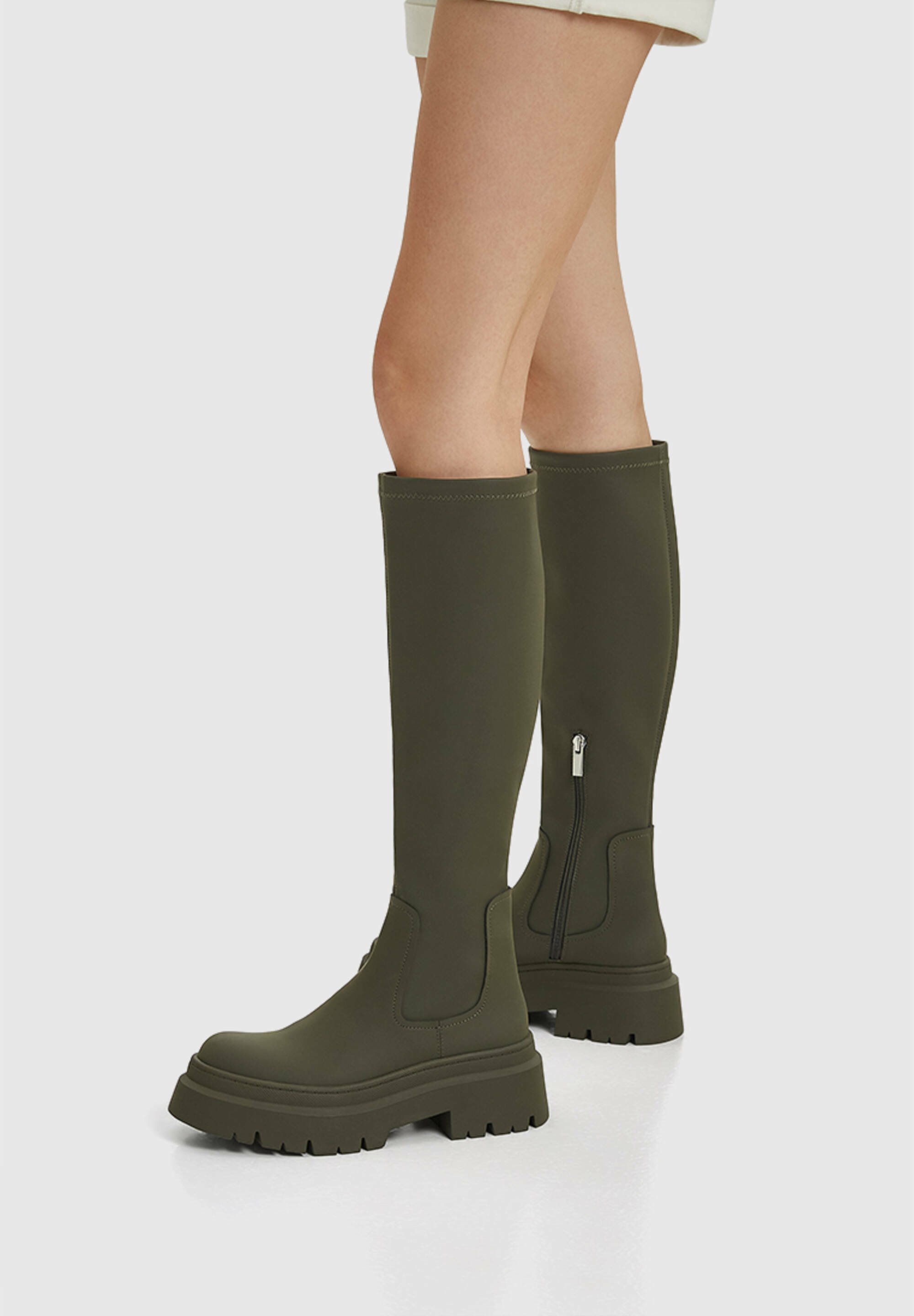 plateau stiefel pull and bear