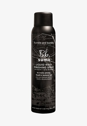 Black aerosol can with matte finish, embossed logo, and white text. Label features silver accents and a swirling graphic pattern.