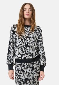 Taifun LANGARM RUNDHALS - Strickpullover - offwhite gemustert