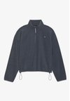 HIGH NECK FLEECE WITH ZIP AND ADJUSTABLE DRAWSTRING WAIST - Φλις πουλόβερ - 103 - dark grey