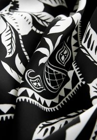 Next ONE SHOULDER CUT OUT MIDI - REGULAR FIT - Vapaa-ajan mekko - black white
