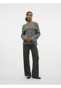 Vero Moda VMERA - Stickad tröja - medium grey melange