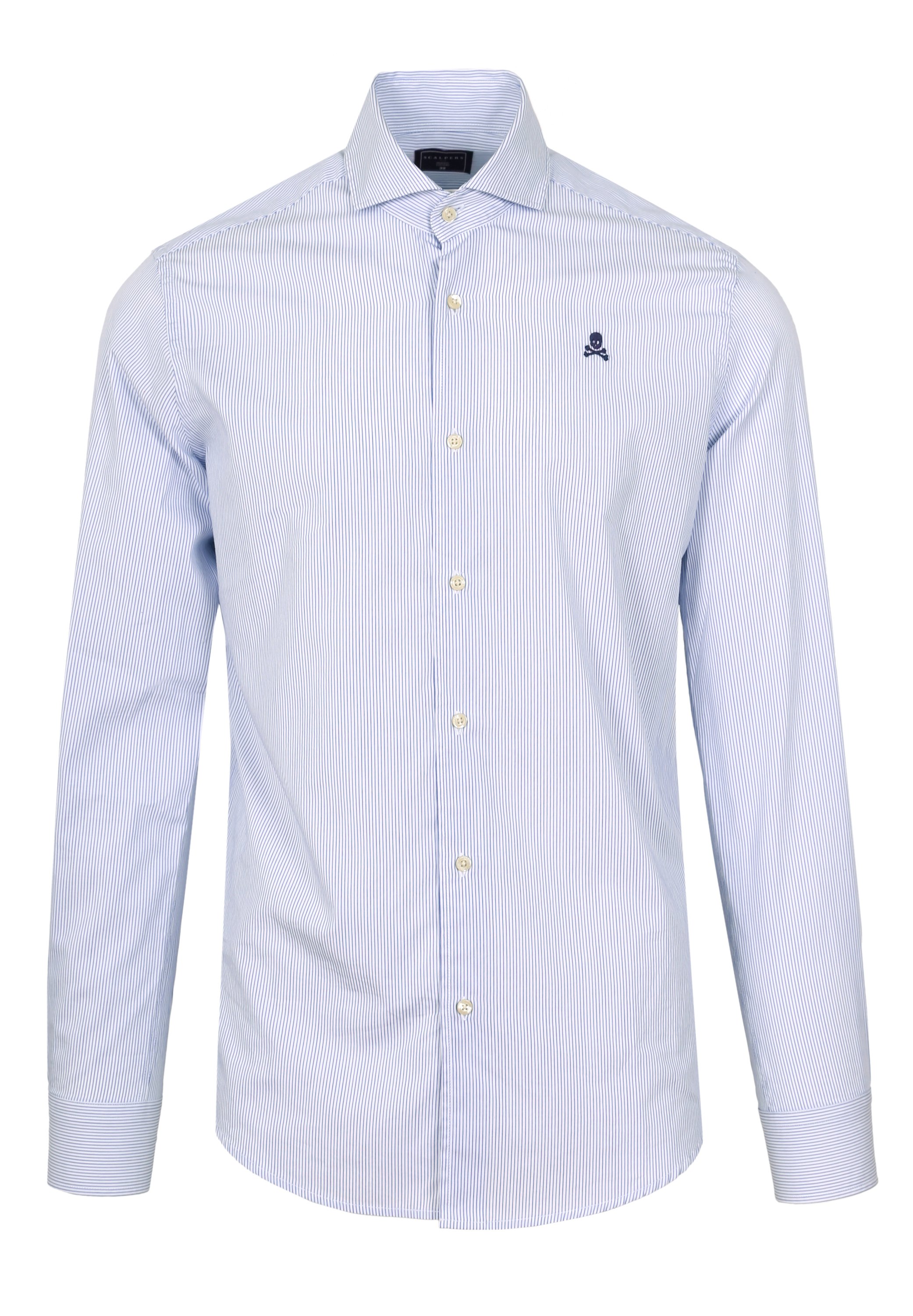 Scalpers Camisa - white blue stripes/azul - Zalando.es