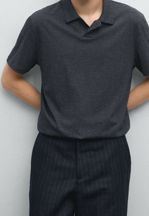 Polo - mottled dark blue