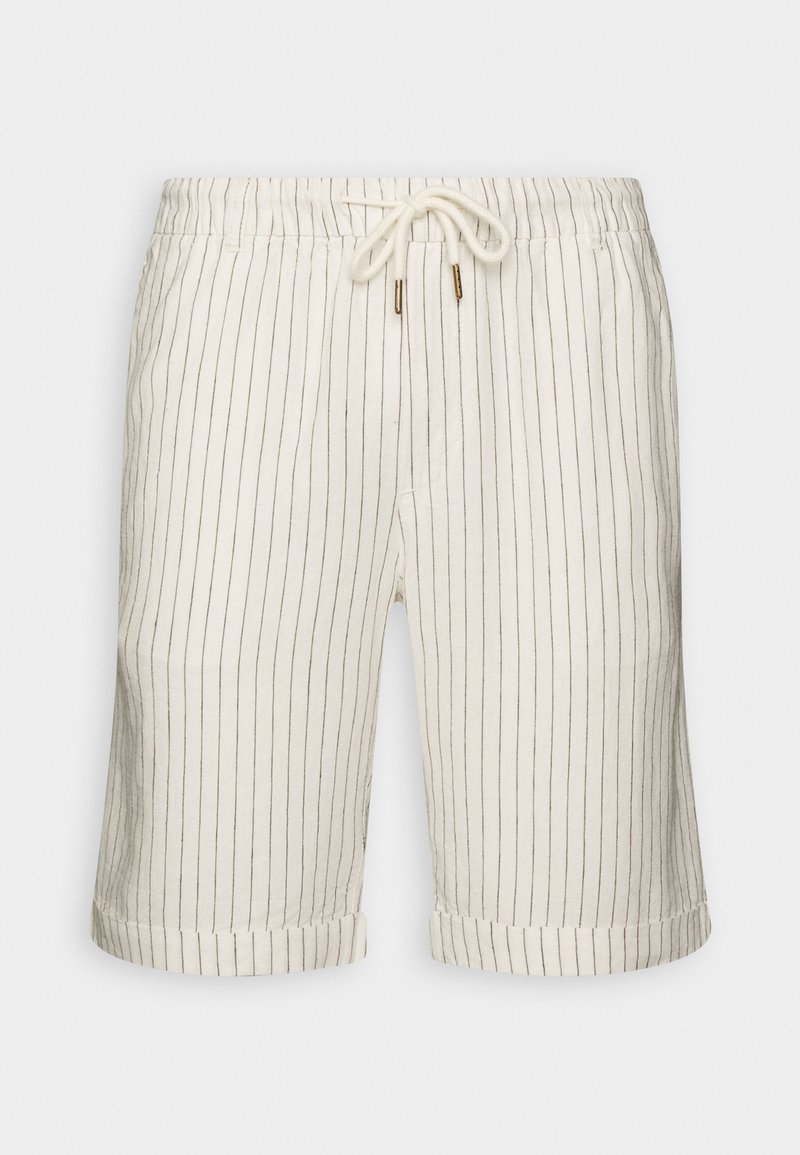 Pier One - LINEN BLEND DRAWCORD SHORTS  - Šortai - off-white, Padidinti