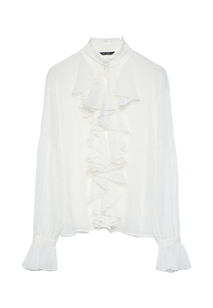 Calliope, CAMICIA TINTA UNITA - Chemisier - bianco lana