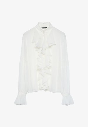 Calliope, CAMICIA TINTA UNITA - Chemisier - bianco lana