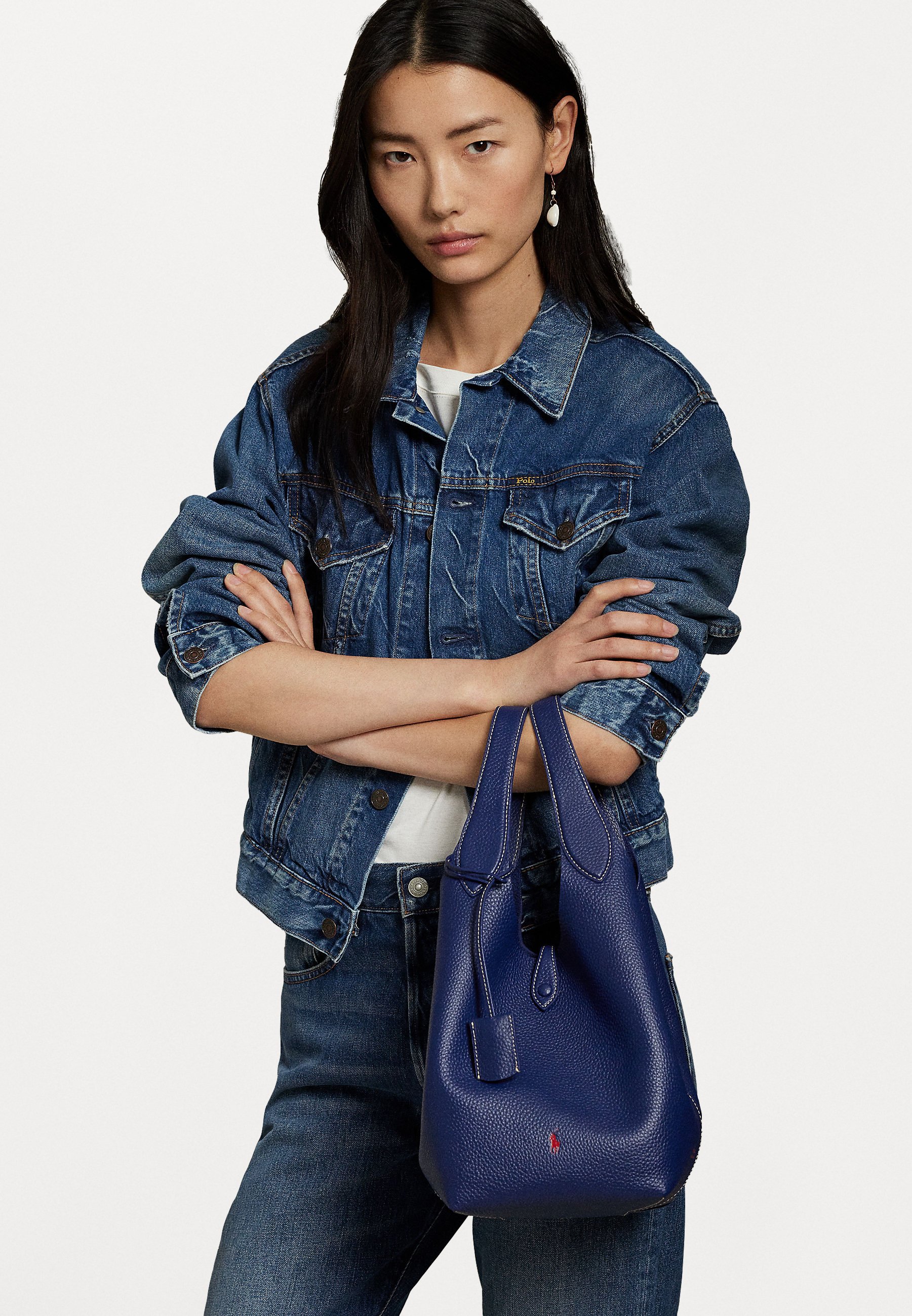 Polo Ralph Lauren POLO PLAY LEATHER TOTE - Tote bag - ink