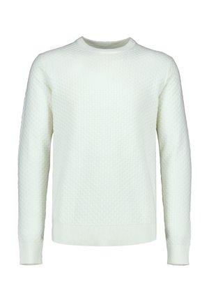 Lindbergh, LINDBERGH STRUCTURE O-NECK KNIT L/S - Maglione - off white