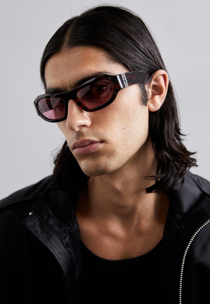 GCDS UNISEX - Sunglasses - red havana
