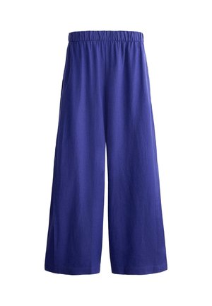WIDE-LEG  WITH SIDE PLEAT - Nohavice - blue