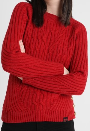 Strickpullover - dark red