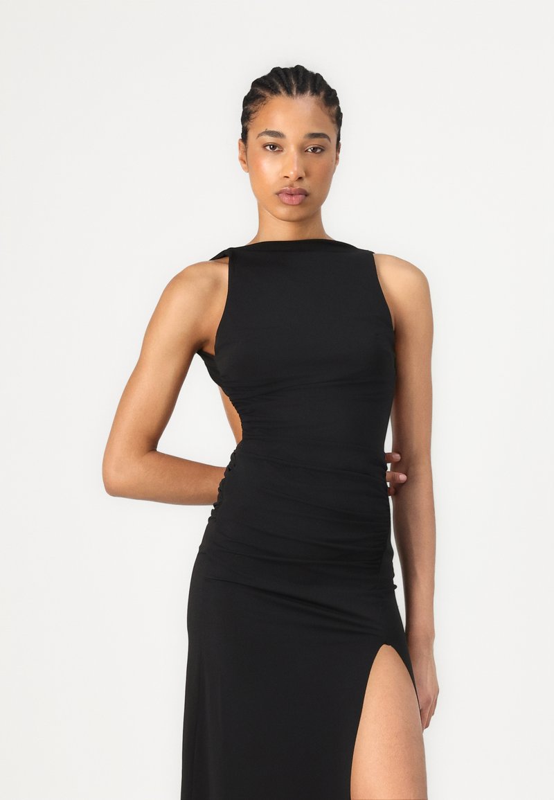 men's dress shoes black suit Bec + Bridge Ariven Asym Midi Dress in BLACK – Frolic Girls main image 1