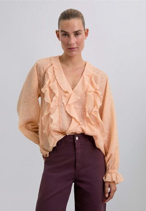 LEOPARDFRILLS - Blusa - blush