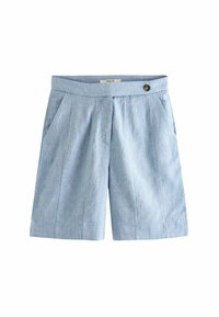 TEXTURED LINEN BLEND - REGULAR FIT - Shorts - blue