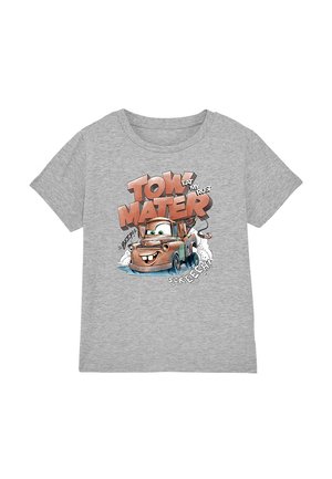 Print T-shirt - mottled grey