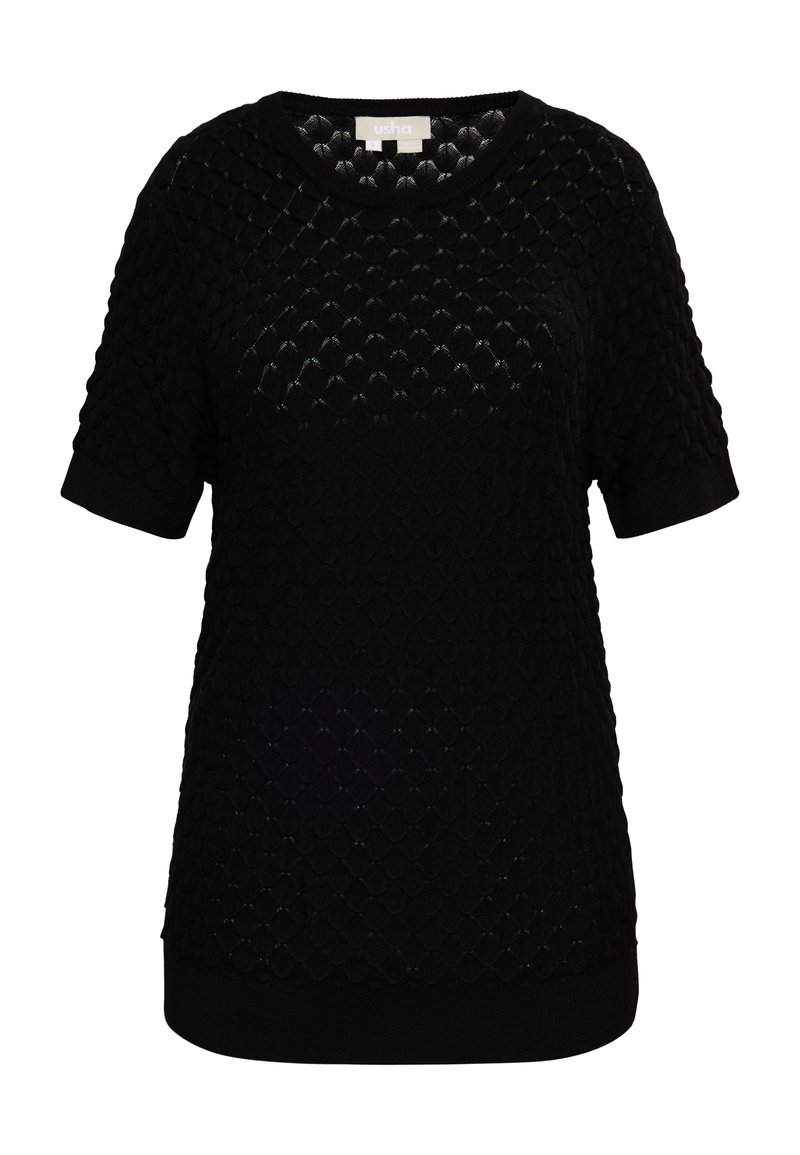 usha T-shirt basic zwart