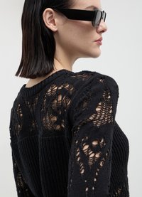 Calliope TRAFORATA EFFETTO - Strickpullover - nero