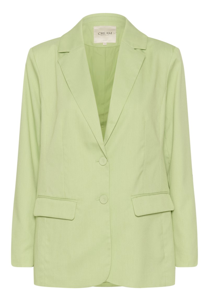 Cream Halflange jas lichtgroen gemêleerd