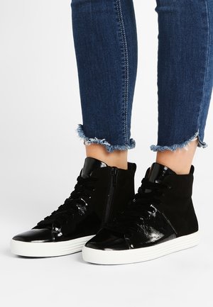 High-top trainers - black