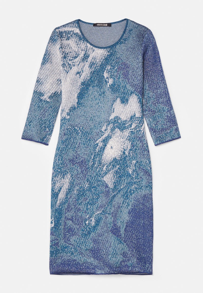 Roberto Cavalli Gebreide jurk blauw