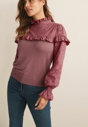 BRODERIE MIX - Jersey de punto - pink