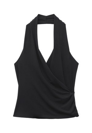 & OTHER STORIES, & OTHER STORIES DRAPED HALTERNECK TOP - Blouse - black