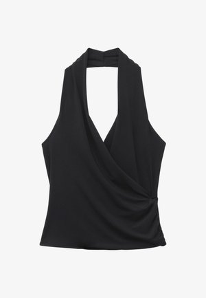 & OTHER STORIES, & OTHER STORIES DRAPED HALTERNECK TOP - Blouse - black