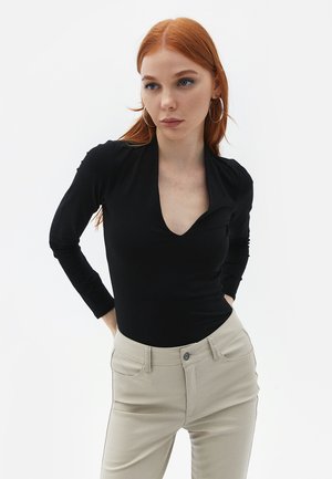 LANGARM MIT MODISCHEM  - Langærmet T-shirt - black
