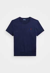 PIMA COTTON SHORT SLEEVE PULLOVER - T-shirts - bright navy