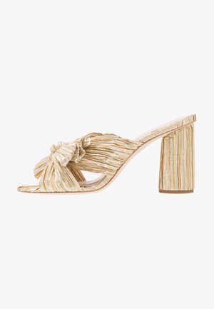 PENNY KNOT MULE - Mules à talons - gold