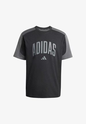 adidas Sportswear, T-SHIRT UNIVERSITAIRE - Triko s potiskem - black gresix