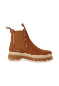 Tamaris ELEGANTE CHELSEA MIT REMOVABLE - Botines con plataforma - cognac