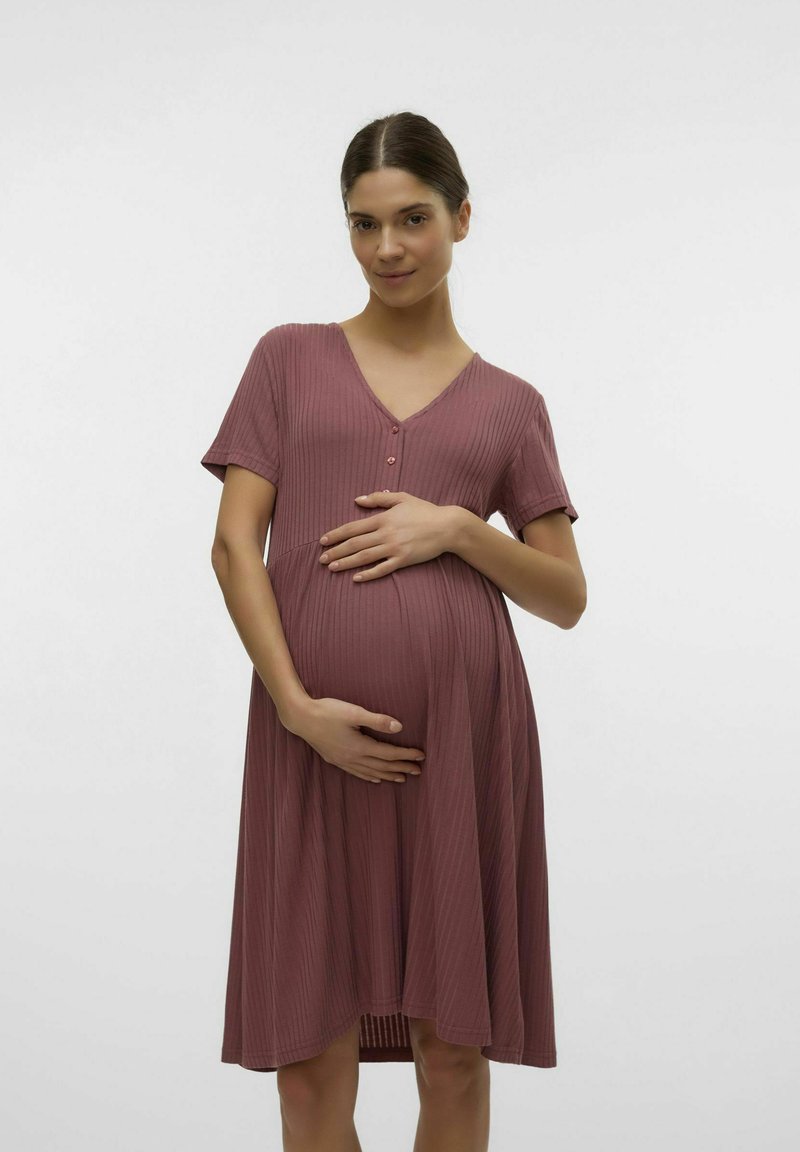 MAMALICIOUS Robe en jersey - rose brown