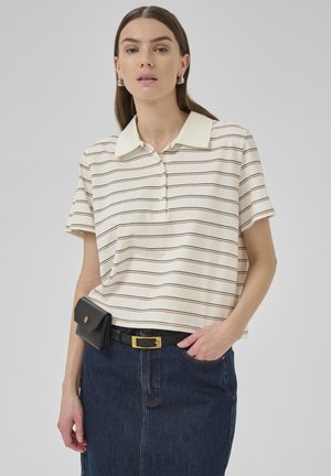 ANNA - Polo shirt - snow white striped