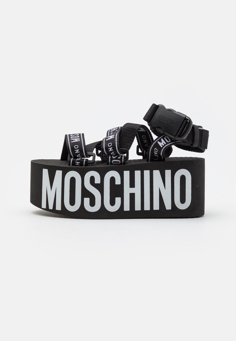 MOSCHINO - Sandalen met plateauzool - nero, Vergroten