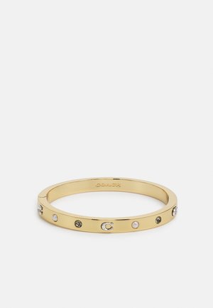 PEGGED C AND STONE HINGED BANGLE - Bracelet - gold-coloured/black