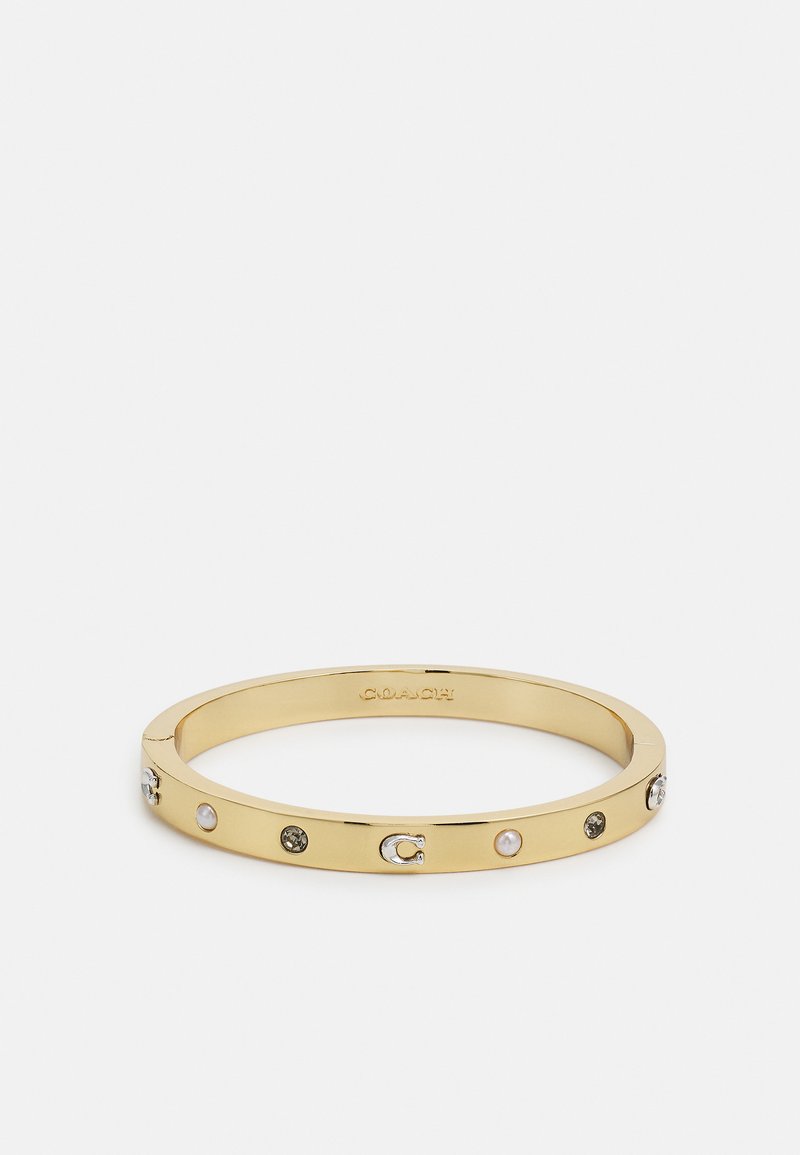 Coach PEGGED C AND STONE HINGED BANGLE Bracelet goldcoloured/black