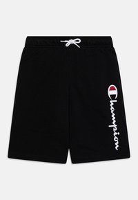 Champion - ICONS BERMUDA LARGE LOGO UNISEX - Tracksuit bottoms - black Thumbnail Image 1