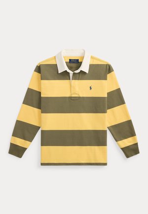 Polo Ralph Lauren, THE ICONIC RUGBY SHIRT 7-14Y - Majica z dolgimi rokavi - beach yellow/cruise olive
