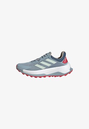 adidas Terrex, SOULSTRIDE ULTRA - Zapatillas de trail running - magic grey linen green pure ruby