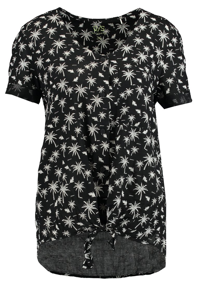 QS T-shirt print zwart