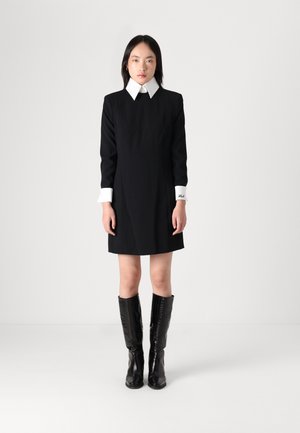 WHITE COLLAR DRESS - Skjortekjole - black