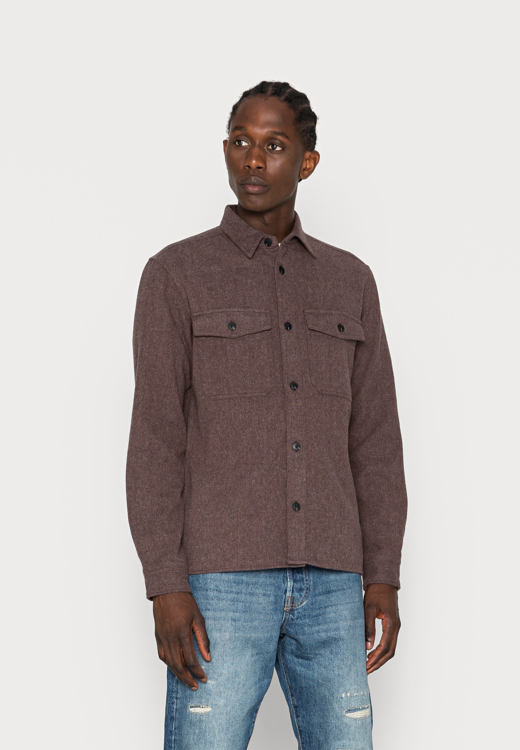 Jack \u0026 Jones PREMIUM JPRMARK OVERSHIRT - Overhemd - java/bruin - Zalando.nl